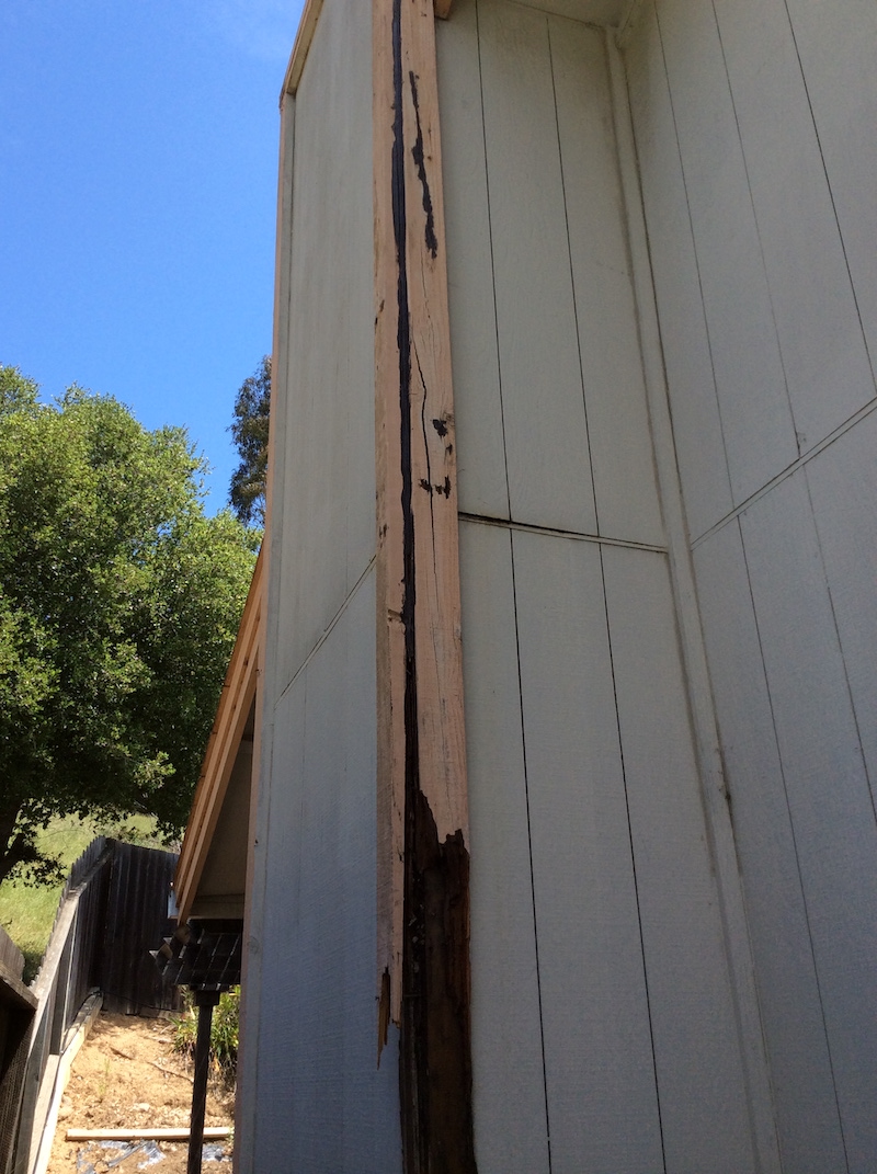 dry rot on a san francisco area home in need of reliable roofing and retrofit
