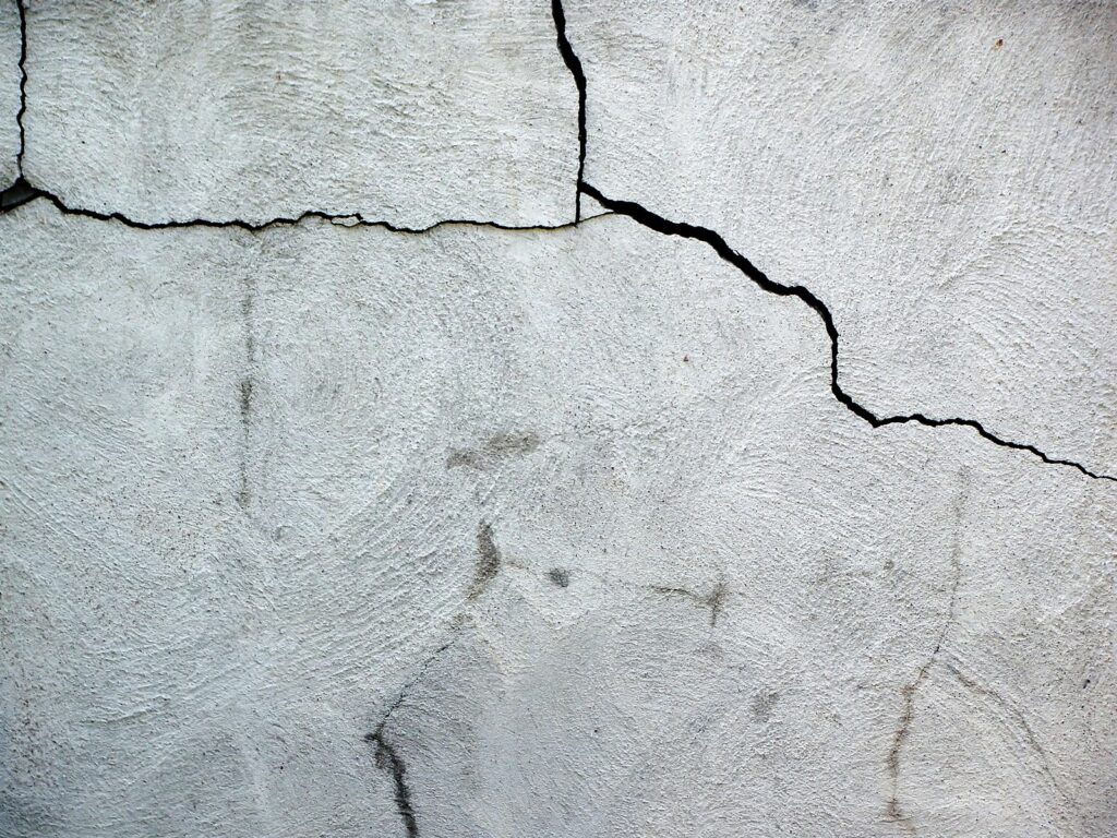 Cracks in a commercial foundation