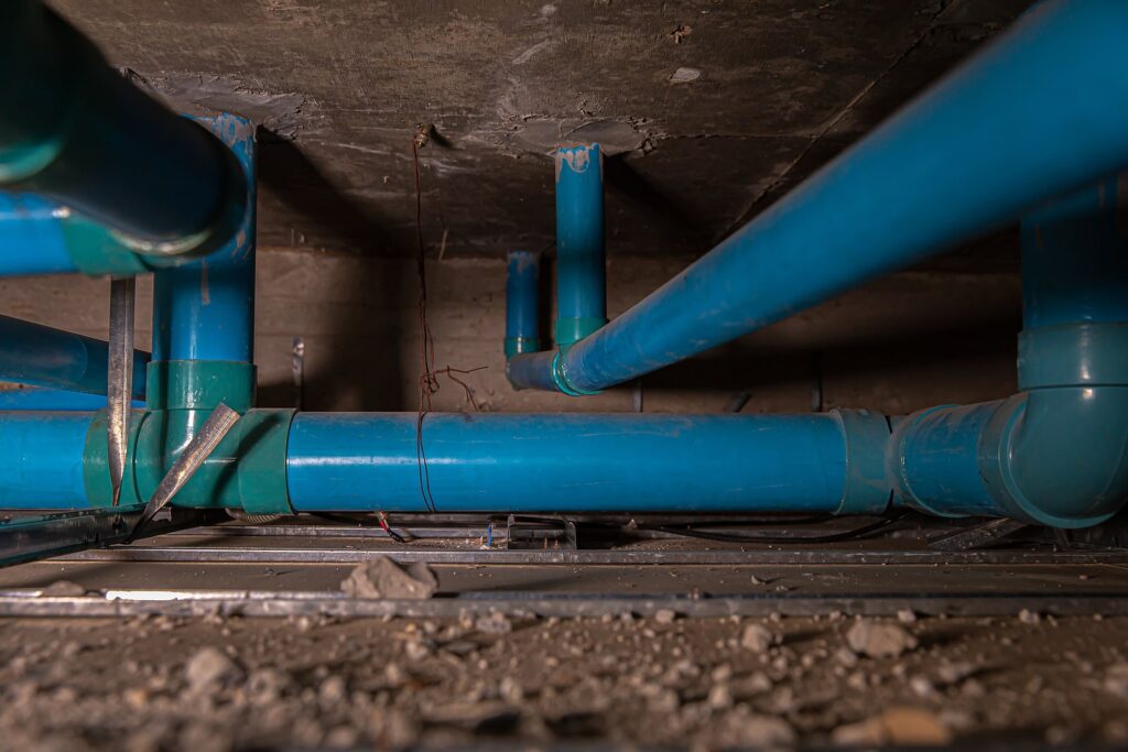 Image of pipes in a residential property on VCE's website