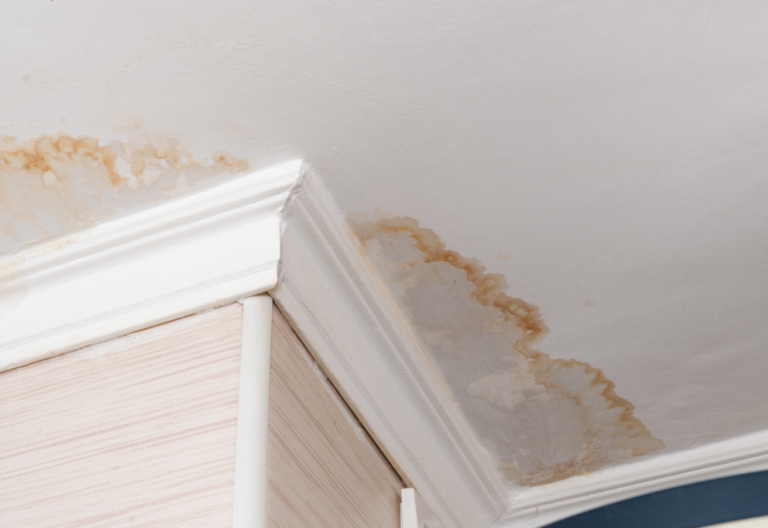 Image of water damage caused by moisture on VCE's website