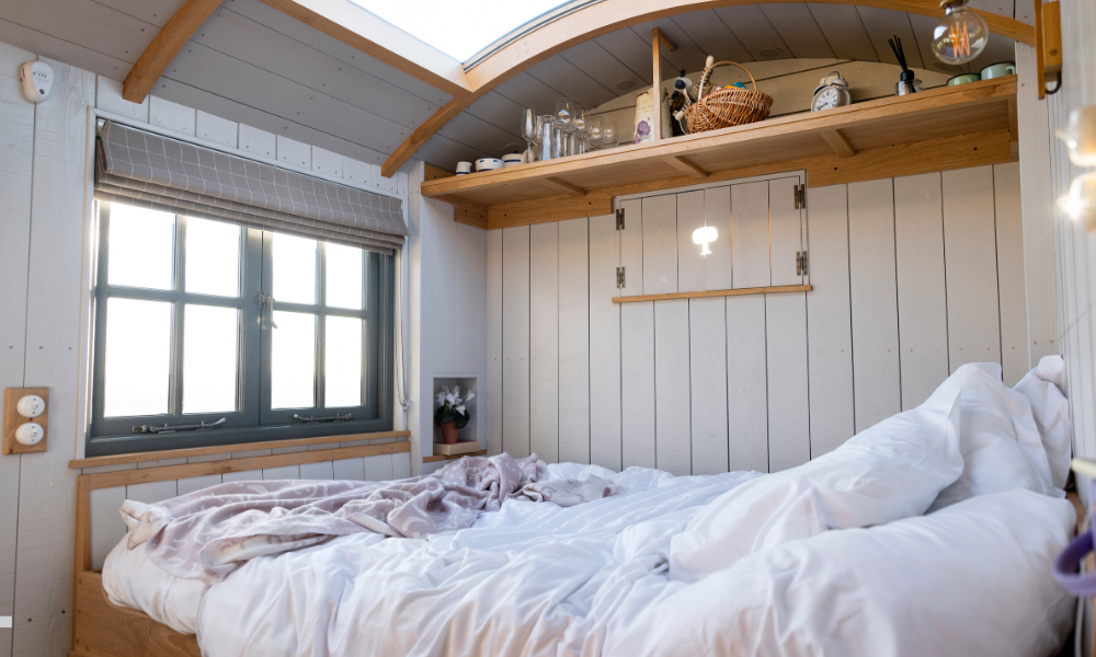 A bedroom of an ADU